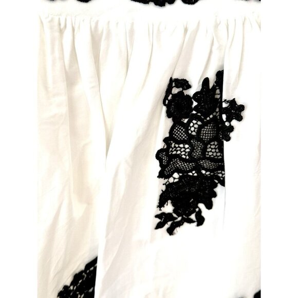 Flavio Castellani Embroidered White Fit & Flare Dress Size 40 - Picture 4 of 13